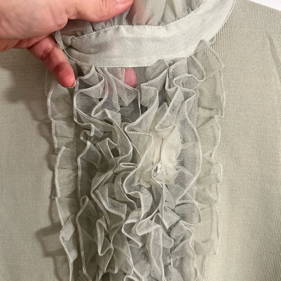 Zara Light Green Ruffle Mini Dress - Picture 6 of 9